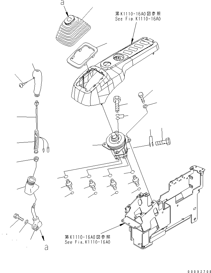 Схема запчастей Komatsu PC200LC-7 - ОСНОВН. КОНСТРУКЦИЯ (РЫЧАГ И КЛАПАН) (ПРАВ.)(№-) КАБИНА ОПЕРАТОРА И СИСТЕМА УПРАВЛЕНИЯ