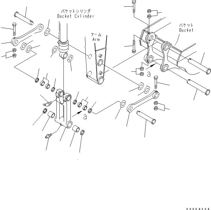 Схема запчастей Komatsu PC200LC-7 - РУКОЯТЬ (.M) (СОЕДИНЕНИЕ КОВША) (С ДОПОЛН. ГИДРОЛИНИЕЙ) РАБОЧЕЕ ОБОРУДОВАНИЕ
