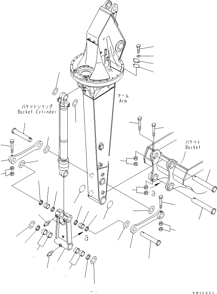 Схема запчастей Komatsu PC200LC-7 - ROTATION РУКОЯТЬ (СОЕДИНИТЕЛЬН. ЗВЕНО И УПЛОТНЕНИЯ)(№9-7) РАБОЧЕЕ ОБОРУДОВАНИЕ