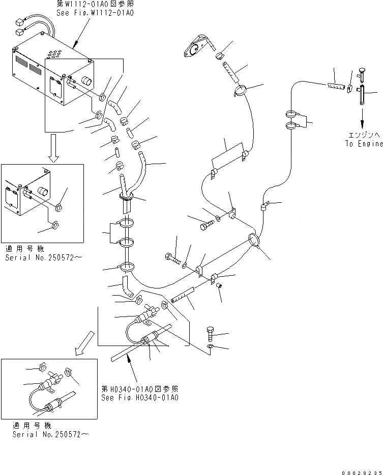 Схема запчастей Komatsu PC200LC-7 - ПРЕДПУСКОВ. ПОДОГРЕВ (ХЛАДАГЕНТ) (МОРОЗОУСТОЙЧИВ. СПЕЦИФ-Я)(№-) РАЗНОЕ
