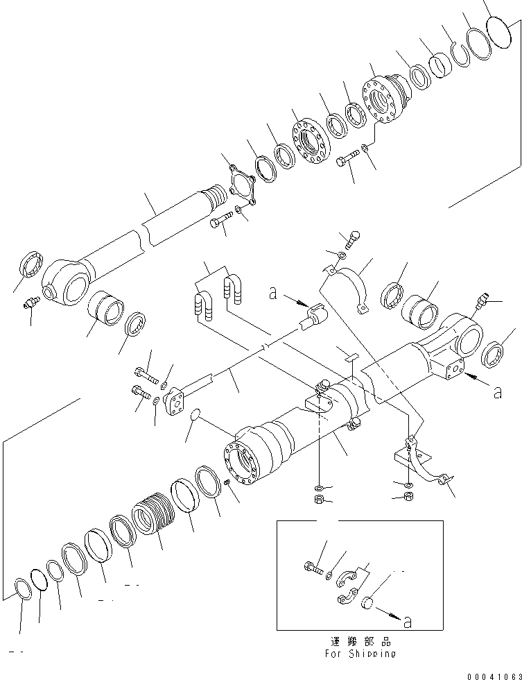 Схема запчастей Komatsu PC200LC-7 - ЦИЛИНДР КОВША (СИСТЕМА СМАЗКИ 100 ЧАС.) (МОРОЗОУСТОЙЧИВ. СПЕЦИФ-Я)(№7-) ОСНОВН. КОМПОНЕНТЫ И РЕМКОМПЛЕКТЫ