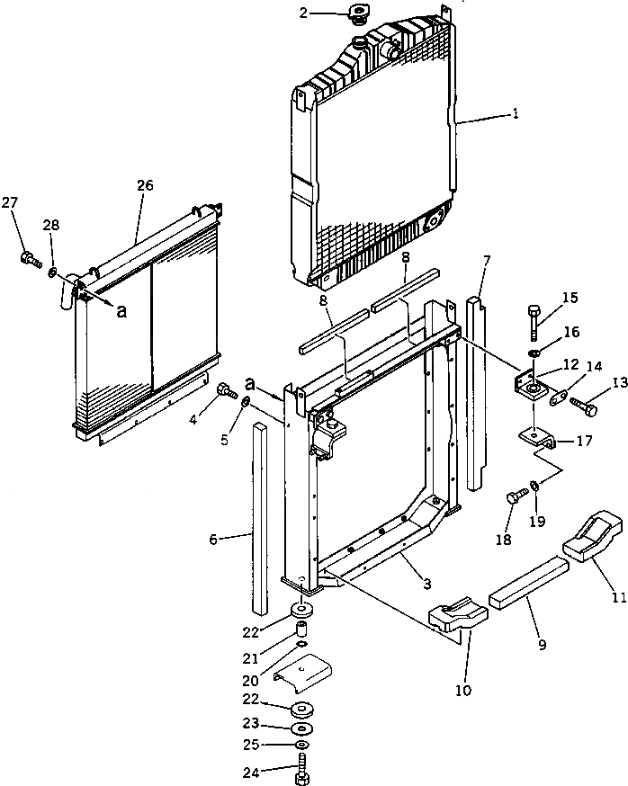 Схема запчастей Komatsu PC200LC-3 - РАДИАТОР И МАСЛООХЛАДИТЕЛЬ (PCS¤ LCS)(№7-) СПЕЦ. APPLICATION ЧАСТИ¤ МАРКИРОВКА¤ ИНСТРУМЕНТ И РЕМКОМПЛЕКТЫ