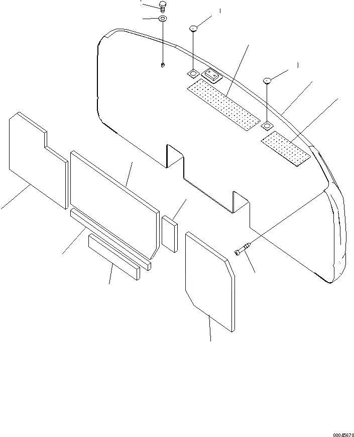 Схема запчастей Komatsu PC200LC-8 - ПРОТИВОВЕС (7KG)(№-) ЧАСТИ КОРПУСА