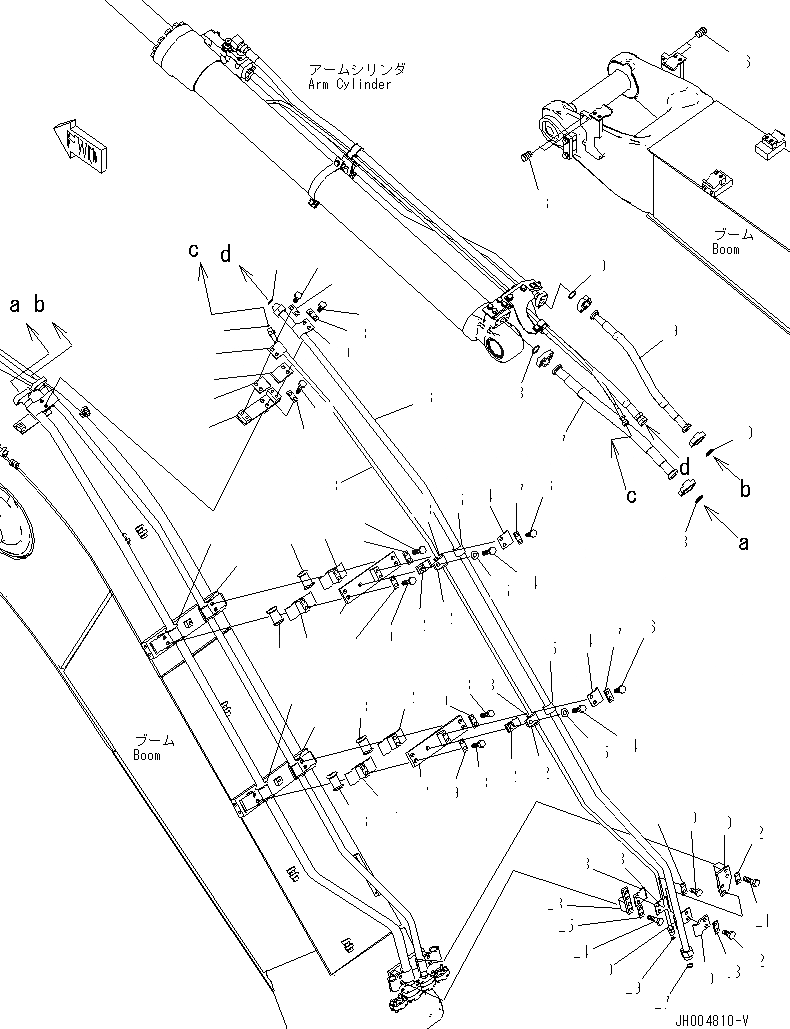 Схема запчастей Komatsu PC200LC-8 - СТРЕЛА (РУКОЯТЬ ЛИНИЯ СТОПОРН. КЛАПАНА) (С КЛАПАН ПЕРЕГРУЗКИ)(№777-) РАБОЧЕЕ ОБОРУДОВАНИЕ