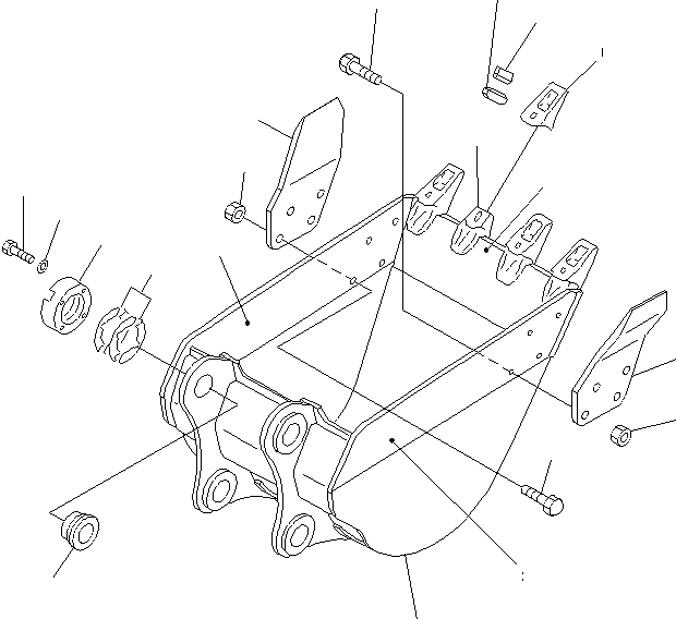 Схема запчастей Komatsu PC200LC-8 - КОВШ¤ .M¤ 8MM (ВЕРТИКАЛЬН. ПАЛЕЦ) РАБОЧЕЕ ОБОРУДОВАНИЕ