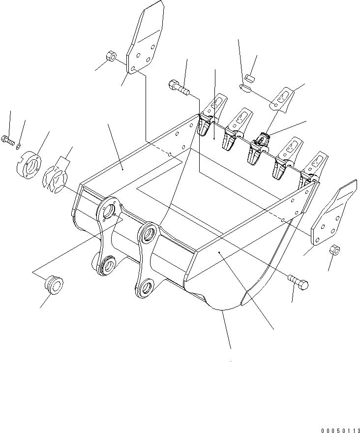 Схема запчастей Komatsu PC200LC-8 - КОВШ¤ .9M¤ MM (ВЕРТИКАЛЬН. ПАЛЕЦ) РАБОЧЕЕ ОБОРУДОВАНИЕ