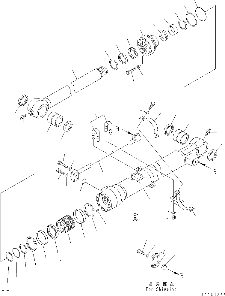 Схема запчастей Komatsu PC200LC-8 - ЦИЛИНДР КОВША ( ЧАС. СИСТЕМА СМАЗКИ) ОСНОВН. КОМПОНЕНТЫ И РЕМКОМПЛЕКТЫ