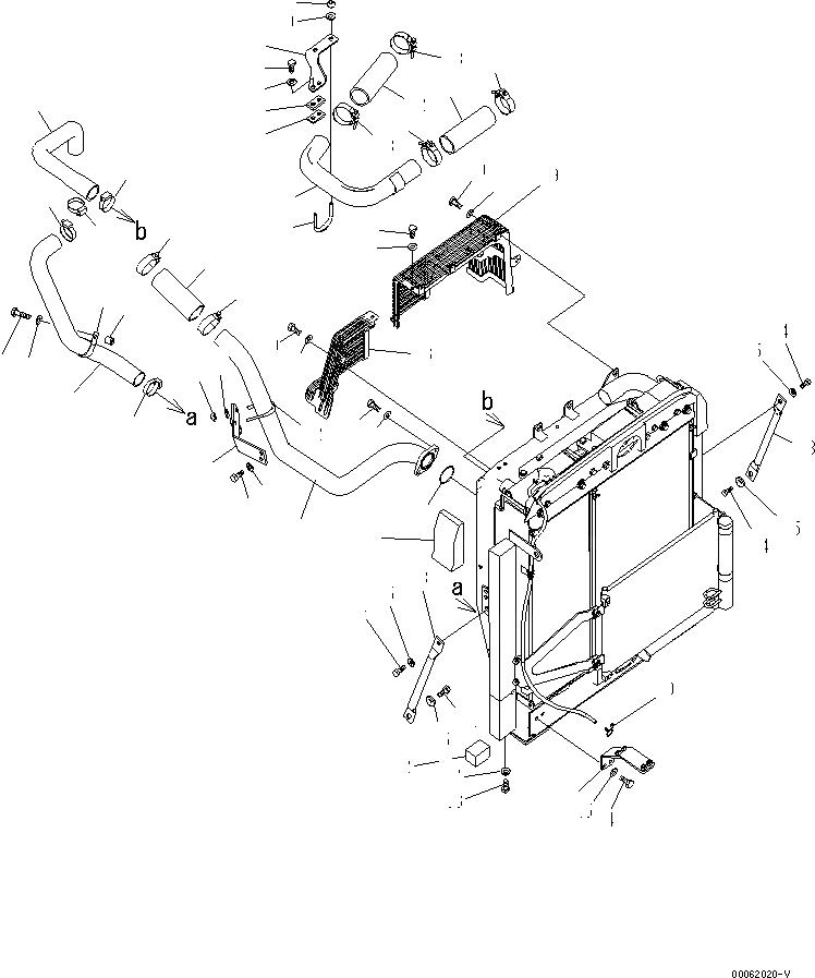 Схема запчастей Komatsu PC200LC-8 - СИСТЕМА ОХЛАЖДЕНИЯ (ЗАЩИТА ВЕНТИЛЯТОРА И ТРУБКИ ПОСЛЕОХЛАДИТЕЛЯ) (ЗАПЫЛЕНН СПЕЦ-Я.)(№-) СИСТЕМА ОХЛАЖДЕНИЯ