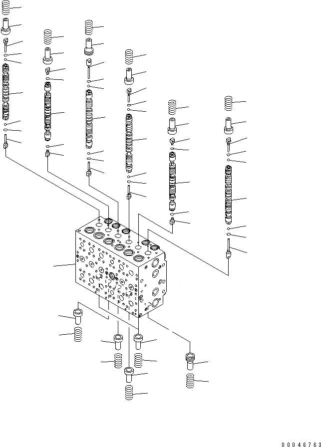 Схема запчастей Komatsu PC200LC-8 - ОСНОВН. КЛАПАН (-АКТУАТОР) (/)(№-) ОСНОВН. КОМПОНЕНТЫ И РЕМКОМПЛЕКТЫ