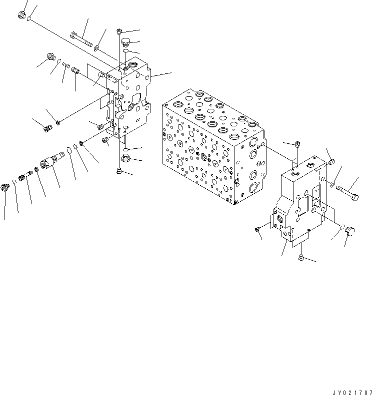 Схема запчастей Komatsu PC200LC-7 - УПРАВЛЯЮЩ. КЛАПАН (7/)(№89-) ОСНОВН. КОМПОНЕНТЫ И РЕМКОМПЛЕКТЫ