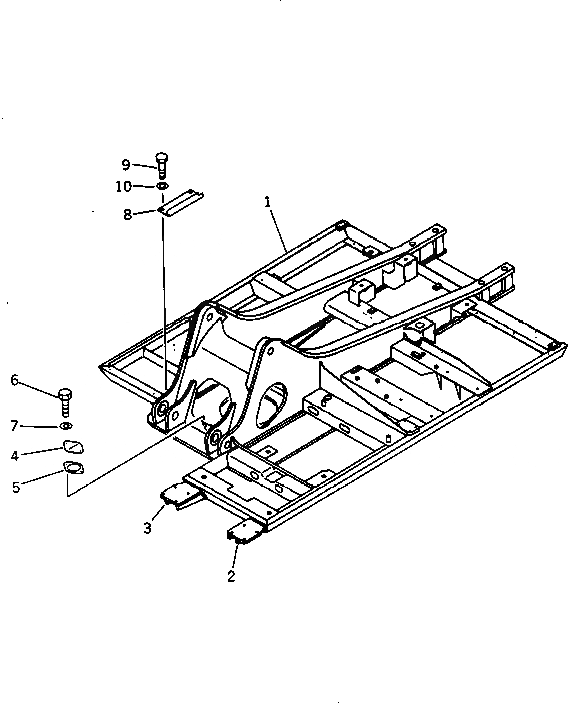 Схема запчастей Komatsu PC200LC-5 - ОСНОВНАЯ РАМА (С F.O.P.S.) (№-78¤79-88) СИСТЕМА УПРАВЛЕНИЯ И ОСНОВНАЯ РАМА