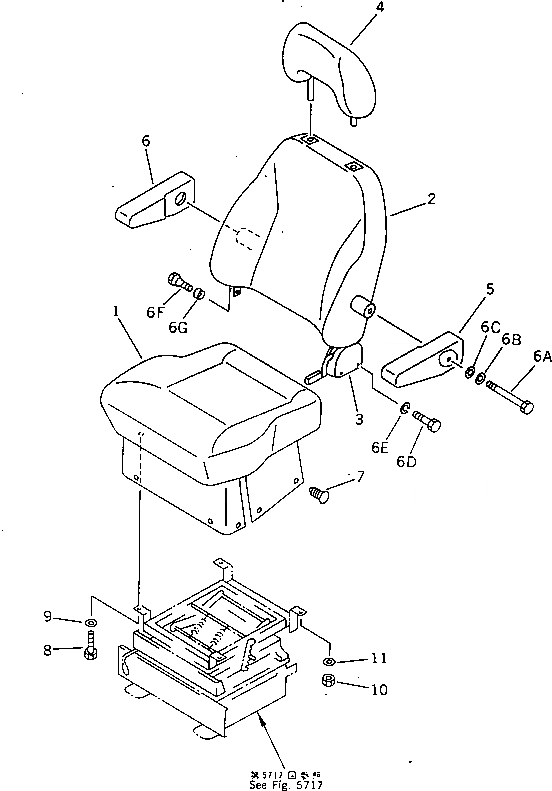 Схема запчастей Komatsu PC200LC-5 - MULTI РЕГУЛИР. СИДЕНЬЕ (ДЛЯ УДЛИНН. РЫЧАГ УПРАВЛ-Е) (№79-79¤89-) ЧАСТИ КОРПУСА