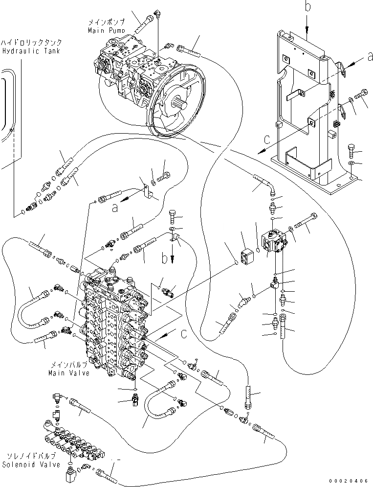 Схема запчастей Komatsu PC200SC-7-M1 - ОСНОВН. КЛАПАН (КОРПУС КЛАПАНА) ГИДРАВЛИКА