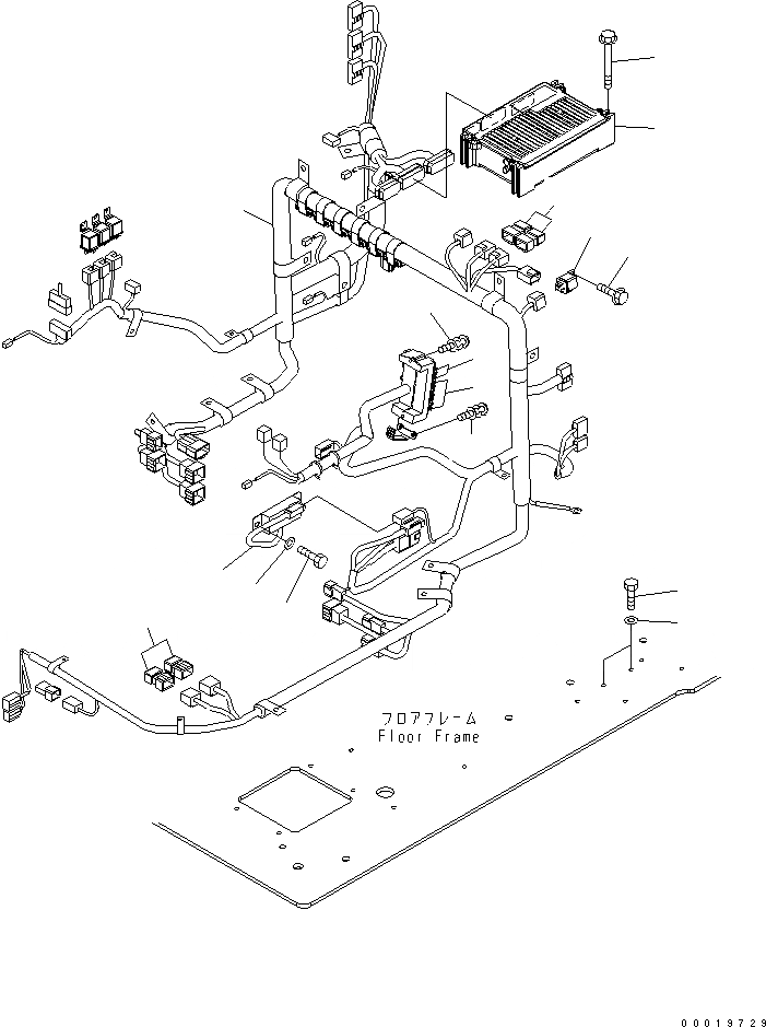 Схема запчастей Komatsu PC200SC-7-M1 - ОСНОВН. КОНСТРУКЦИЯ (ЭЛЕКТР.) КАБИНА ОПЕРАТОРА И СИСТЕМА УПРАВЛЕНИЯ