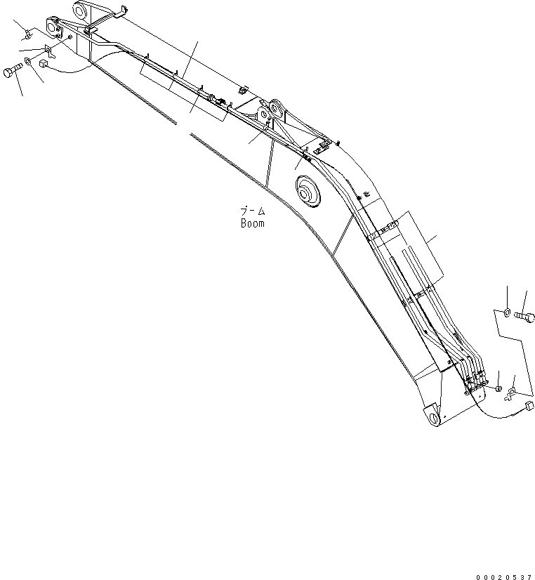 Схема запчастей Komatsu PC200SC-7-M1 - СТРЕЛА (ДАТЧИК ЭЛЕКТРОПРОВОДКА) РАБОЧЕЕ ОБОРУДОВАНИЕ