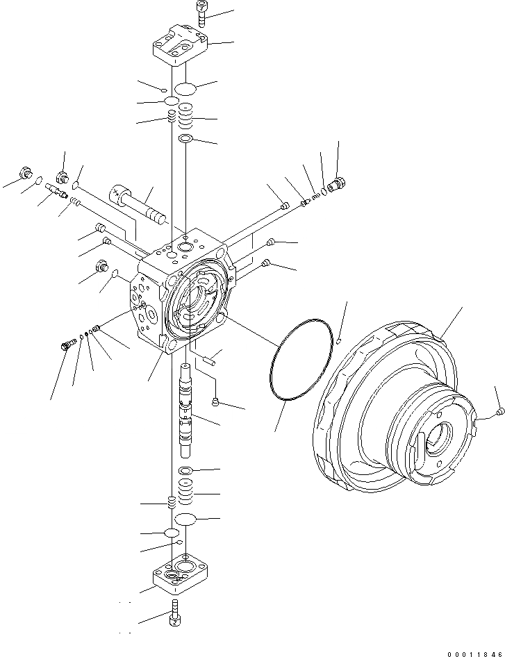 Схема запчастей Komatsu PC200SC-7-M1 - МОТОР ХОДА (/) ОСНОВН. КОМПОНЕНТЫ И РЕМКОМПЛЕКТЫ