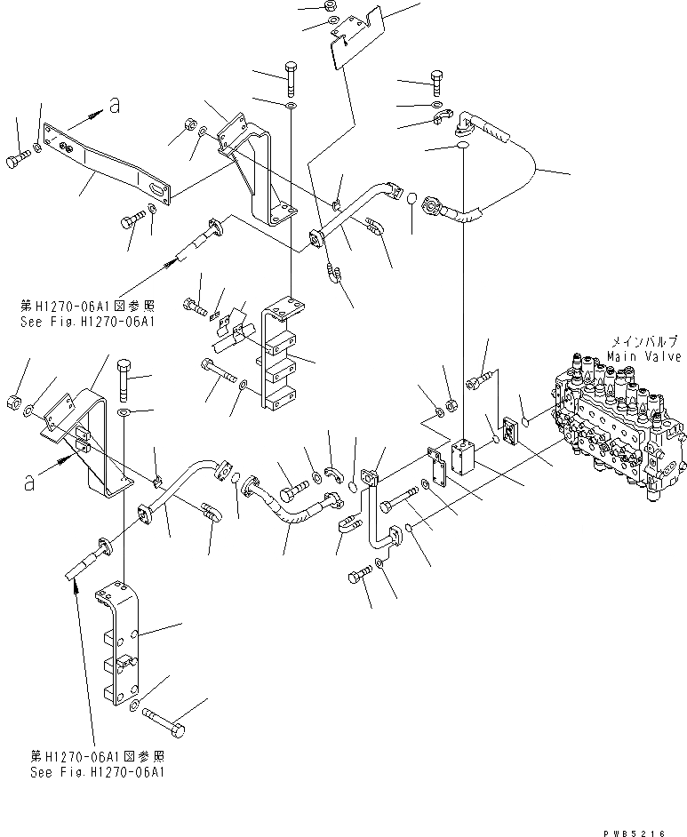 Схема запчастей Komatsu PC200SC-6 - НАВЕСНОЕ ОБОРУД-Е ГИДРАВЛИКА