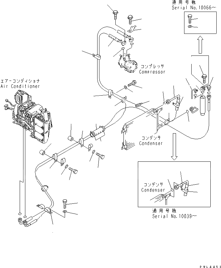 Схема запчастей Komatsu PC200SC-6 - КОНДИЦ. ВОЗДУХА (ЛИНИЯ ОХЛАЖДЕНИЯ) (SLIDE КАБИНА) КАБИНА ОПЕРАТОРА И СИСТЕМА УПРАВЛЕНИЯ