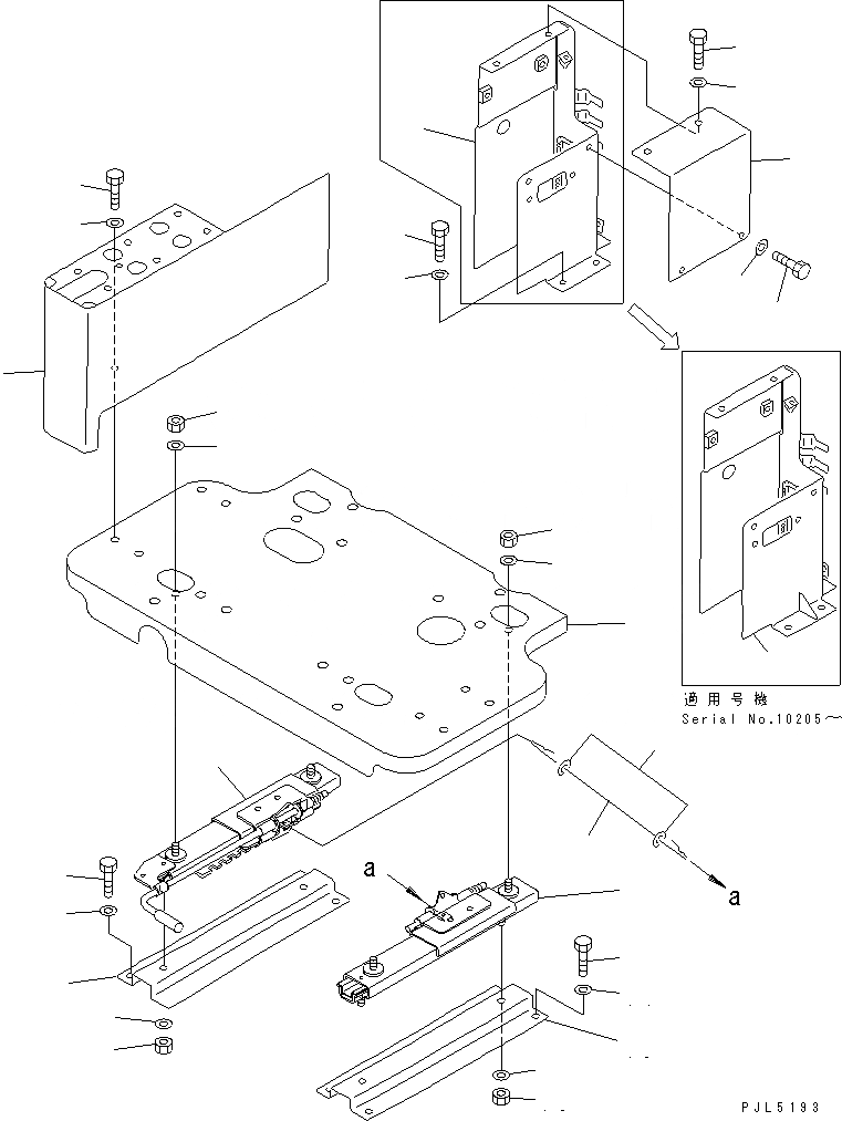 Схема запчастей Komatsu PC200SC-6 - ОСНОВН. КОНСТРУКЦИЯ (ПРАВ. СТОЙКА) (СТОЙКА¤ РАМА И РЕГУЛЯТОР)(№7-) КАБИНА ОПЕРАТОРА И СИСТЕМА УПРАВЛЕНИЯ
