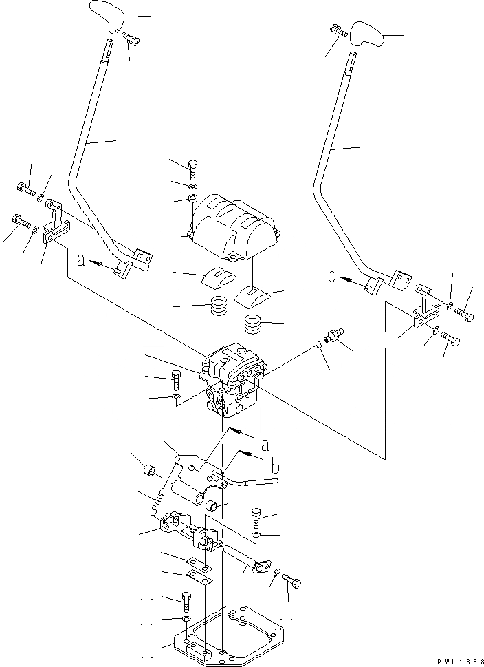 Схема запчастей Komatsu PC200SC-6 - ОСНОВН. КОНСТРУКЦИЯ (РЫЧАН УПРАВЛ-Я ХОДОМ) (ДЛЯ SLIDE КАБИНА)(№7-) КАБИНА ОПЕРАТОРА И СИСТЕМА УПРАВЛЕНИЯ