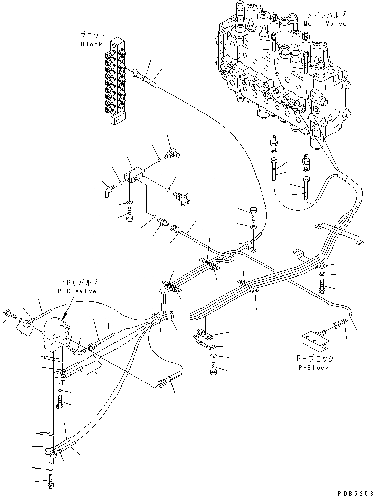 Схема запчастей Komatsu PC200SC-6 - ОСНОВН. КОНСТРУКЦИЯ (PPC ЛИНИЯ ХОДА)(№-) КАБИНА ОПЕРАТОРА И СИСТЕМА УПРАВЛЕНИЯ