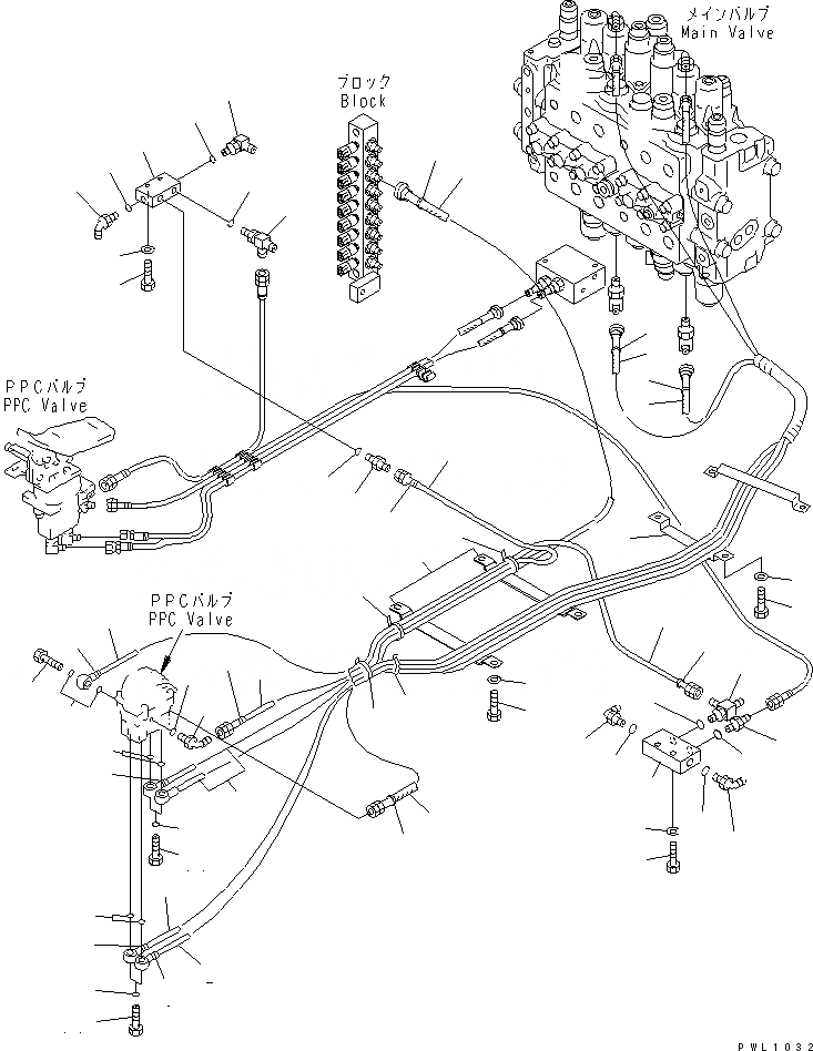 Схема запчастей Komatsu PC200SC-6 - ОСНОВН. КОНСТРУКЦИЯ (PPC ЛИНИЯ ХОДА)(№7-) КАБИНА ОПЕРАТОРА И СИСТЕМА УПРАВЛЕНИЯ