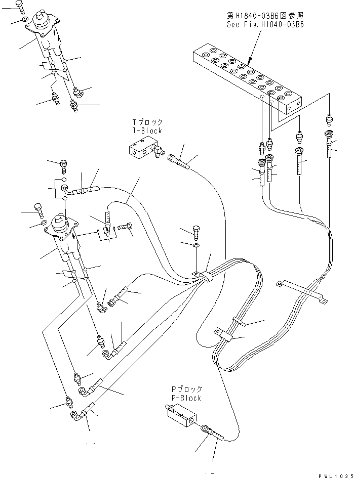 Схема запчастей Komatsu PC200SC-6 - ОСНОВН. КОНСТРУКЦИЯ (РАБОЧАЯ ЛИНИЯ PPC) (КЛАПАН PPCAND ПАТРУБКИ ЛЕВОЙ СТОЙКИ) (ДЛЯ SLIDE КАБИНА)(№7-) КАБИНА ОПЕРАТОРА И СИСТЕМА УПРАВЛЕНИЯ