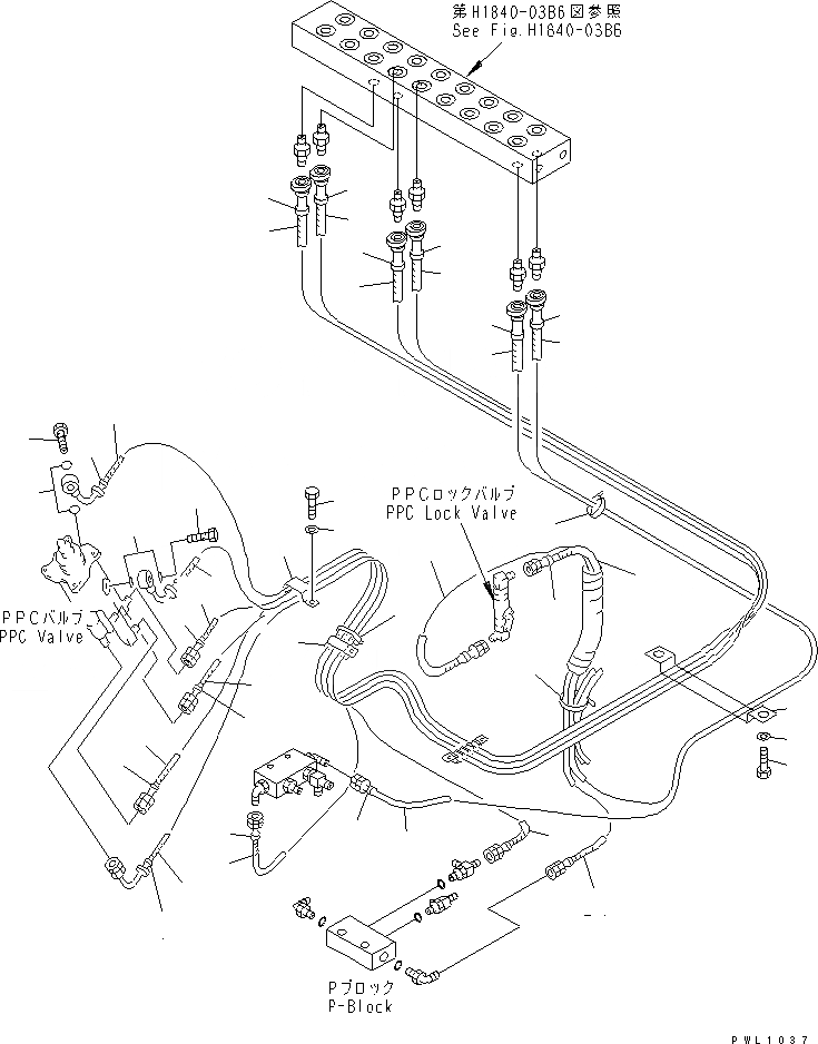 Схема запчастей Komatsu PC200SC-6 - ОСНОВН. КОНСТРУКЦИЯ (РАБОЧАЯ ЛИНИЯ PPC) (ПАТРУБКИ ПРАВОЙ СТОЙКИ) (ДЛЯ SLIDE КАБИНА)(№7-) КАБИНА ОПЕРАТОРА И СИСТЕМА УПРАВЛЕНИЯ