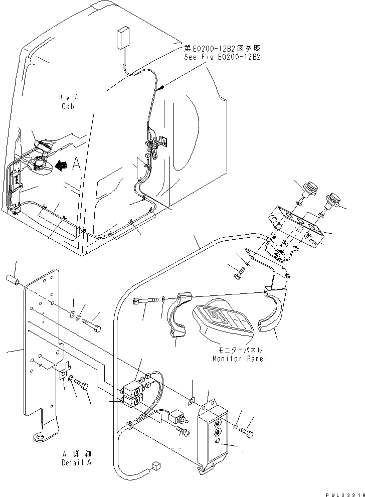 Схема запчастей Komatsu PC200SC-6 - LANDING МОНИТОР(№-) КАБИНА ОПЕРАТОРА И СИСТЕМА УПРАВЛЕНИЯ