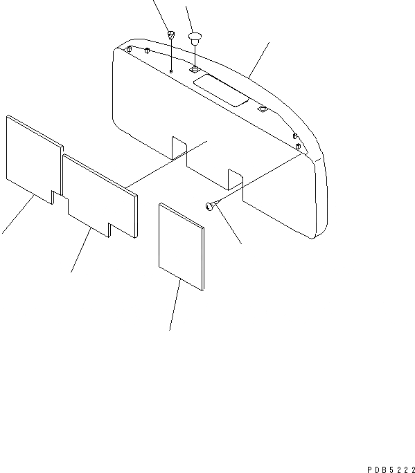 Схема запчастей Komatsu PC200SC-6 - ПРОТИВОВЕС(№7-) ЧАСТИ КОРПУСА