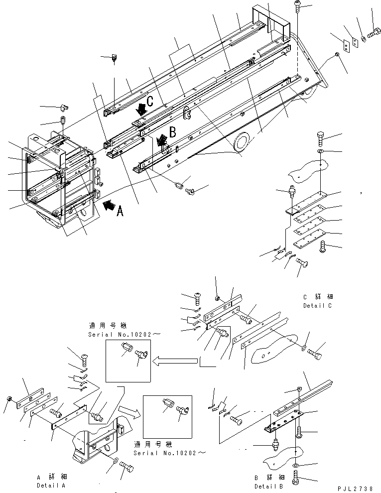 Схема запчастей Komatsu PC200SC-6 - РУКОЯТЬ (ОСНОВ.)(№-) РАБОЧЕЕ ОБОРУДОВАНИЕ