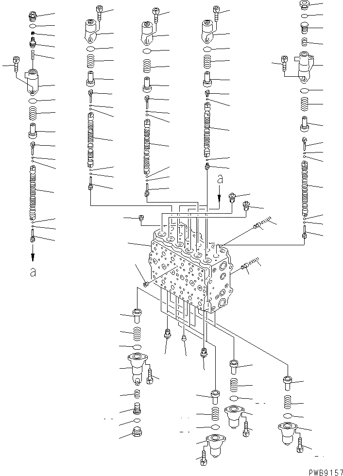 Схема запчастей Komatsu PC200SC-6 - ОСНОВН. КЛАПАН (-АКТУАТОР) (/)(№-) ОСНОВН. КОМПОНЕНТЫ И РЕМКОМПЛЕКТЫ