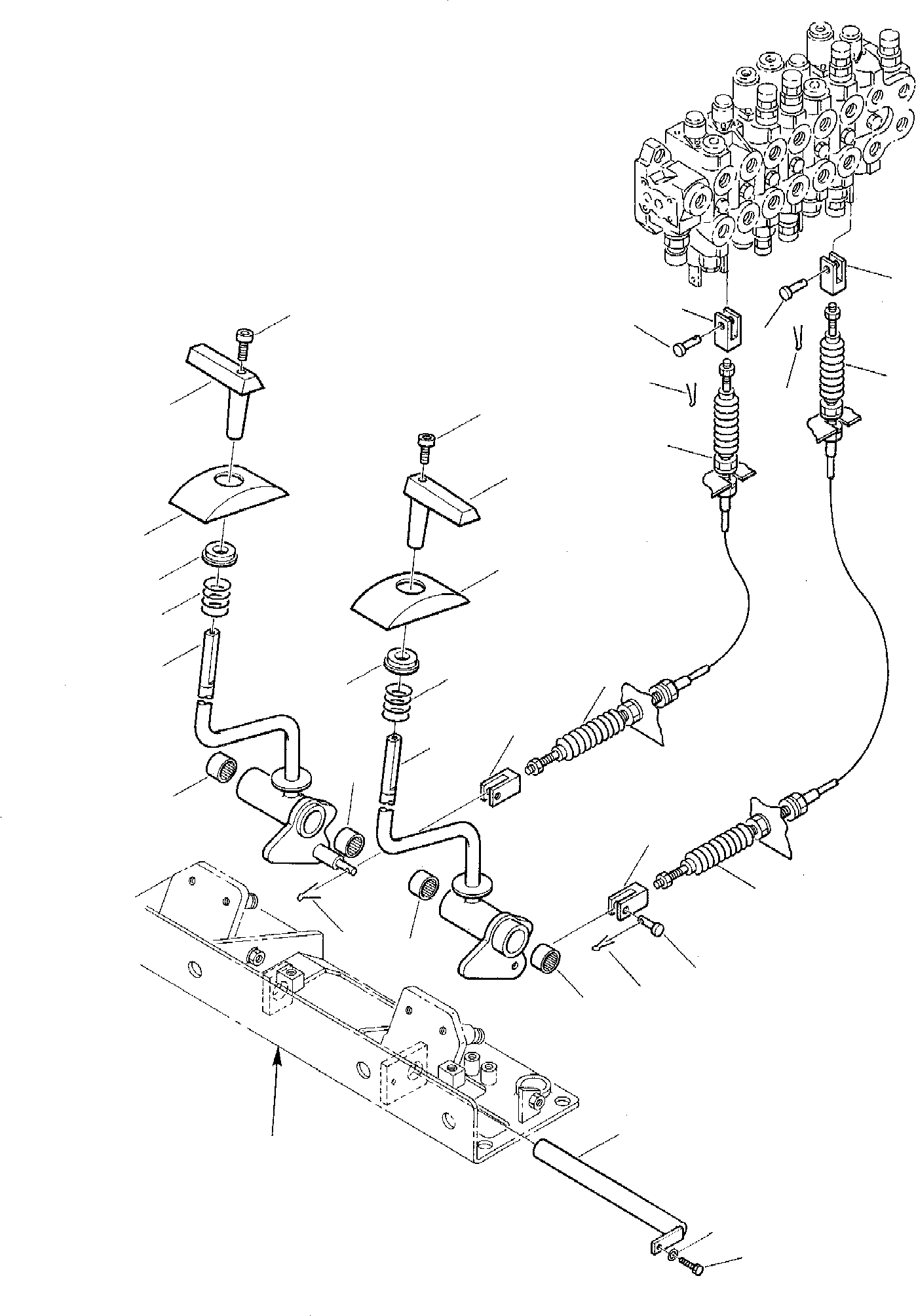 Схема запчастей Komatsu PC20-7 - РЫЧАГ УПРАВЛ-Я ХОДОМ СИСТЕМА УПРАВЛЕНИЯ И ОСНОВНАЯ РАМА