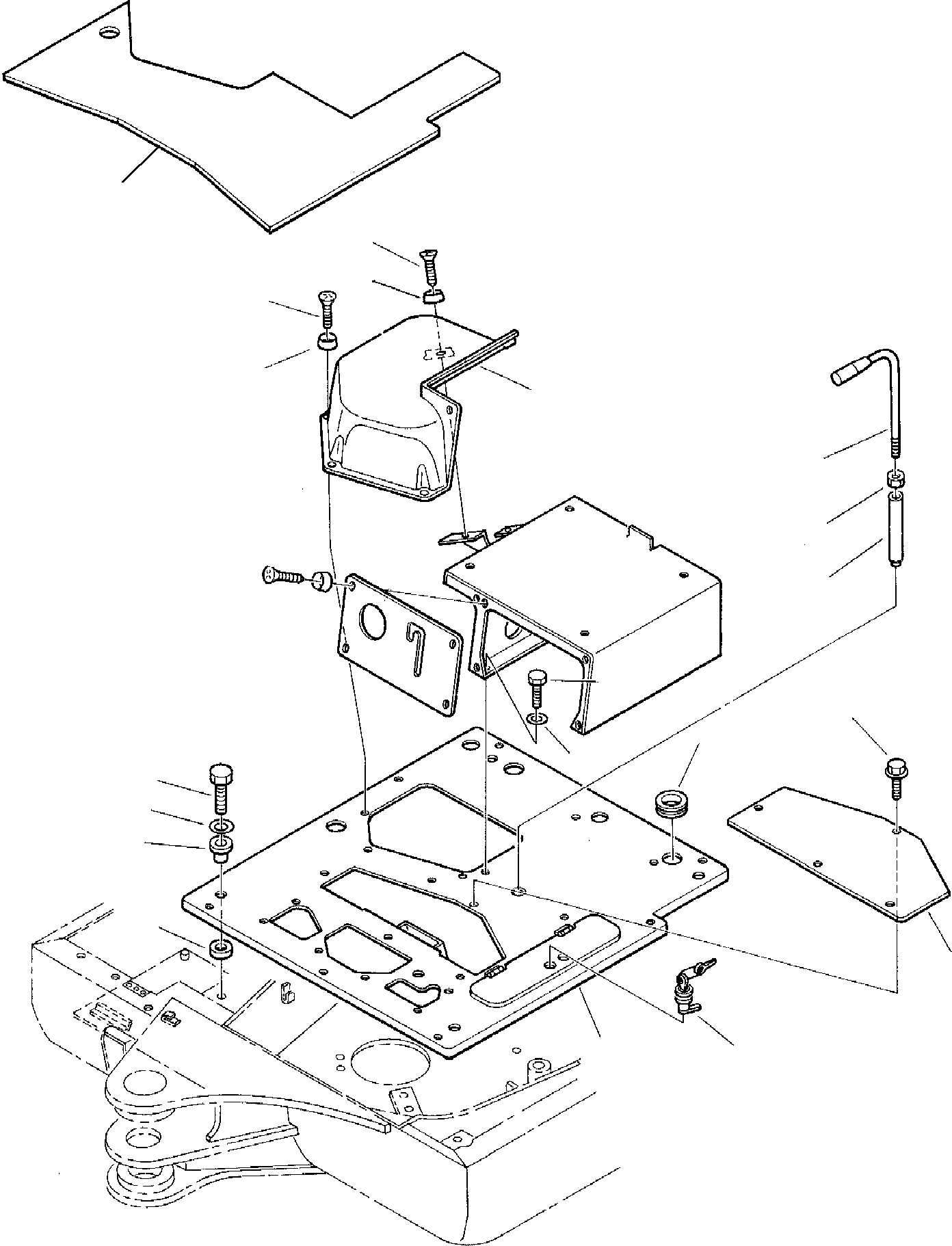 Схема запчастей Komatsu PC20-7 - ПОЛ КАБИНЫ (ДЛЯ НАВЕСА) (/) ЧАСТИ КОРПУСА И КАБИНА