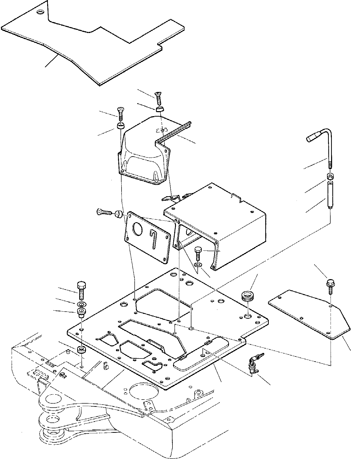 Схема запчастей Komatsu PC20-7 - ПОЛ КАБИНЫ (ДЛЯ КАБИНЫIN) (/) ЧАСТИ КОРПУСА И КАБИНА