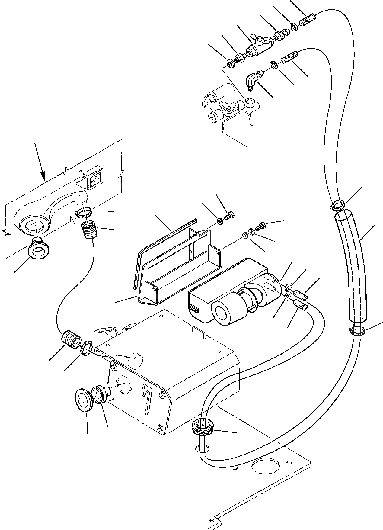 Схема запчастей Komatsu PC20-7 - СИСТЕМА ПОДОГРЕВА ЧАСТИ КОРПУСА И КАБИНА