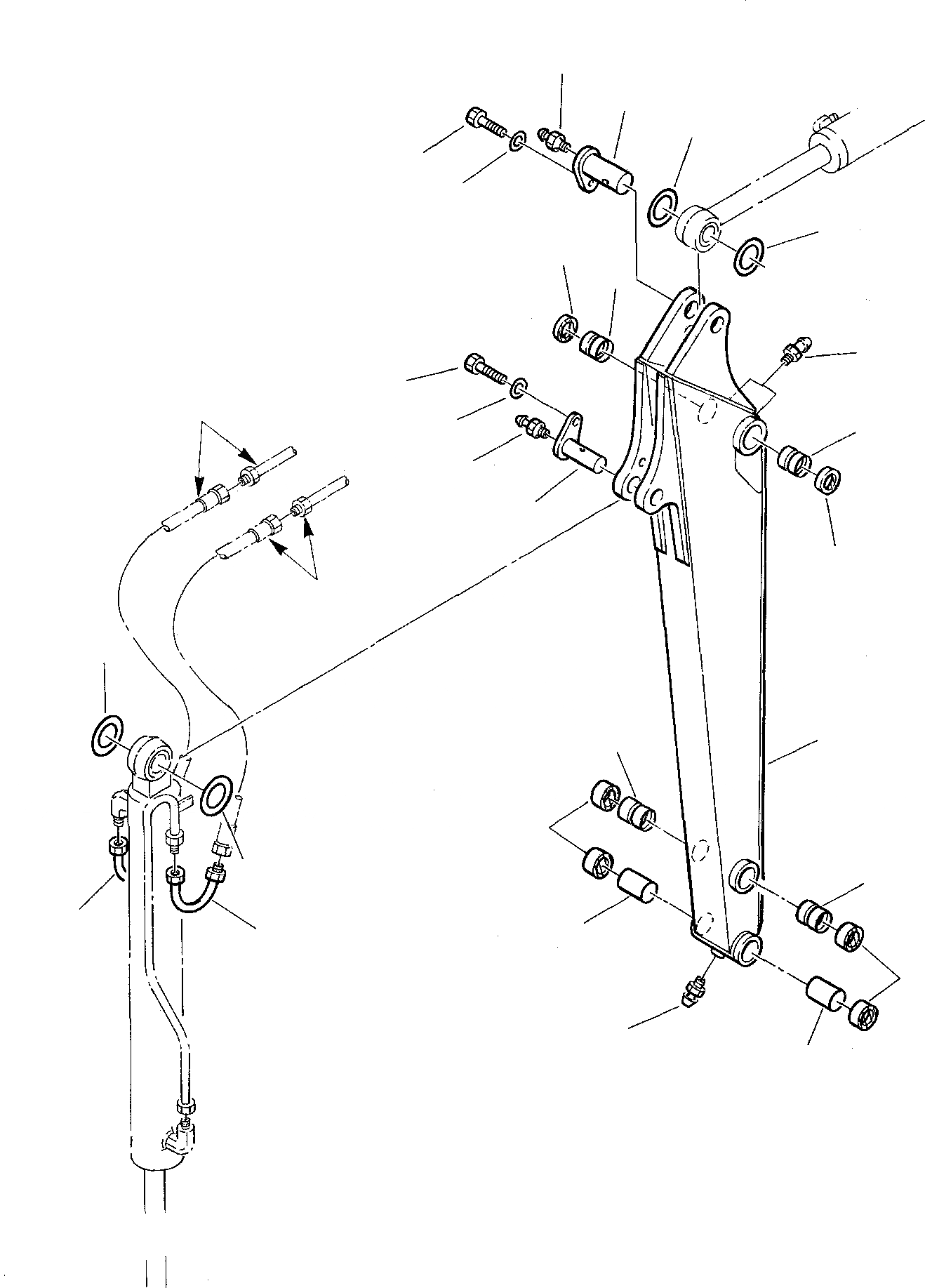 Схема запчастей Komatsu PC20-7 - УДЛИНН. РУКОЯТЬ РАБОЧЕЕ ОБОРУДОВАНИЕ