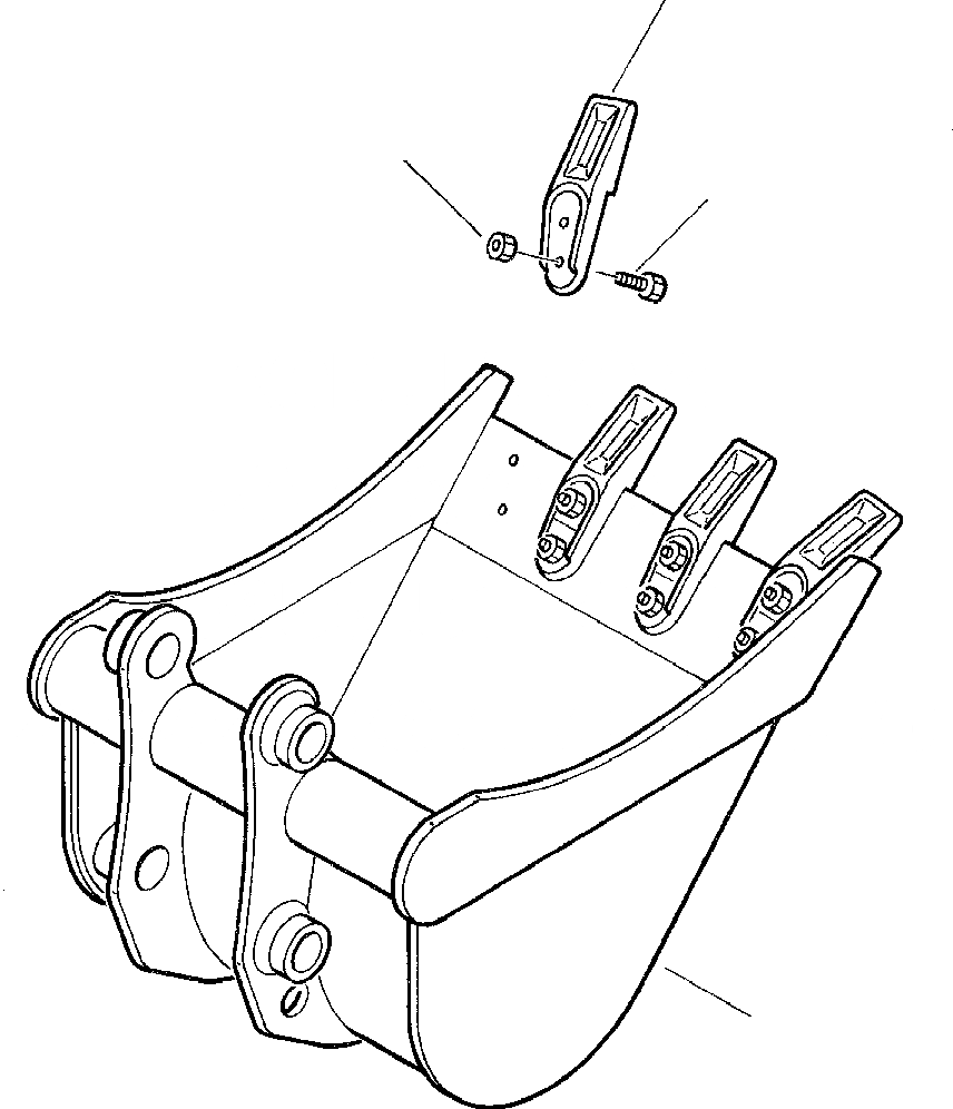 Схема запчастей Komatsu PC20-7 - КОВШ РАБОЧЕЕ ОБОРУДОВАНИЕ