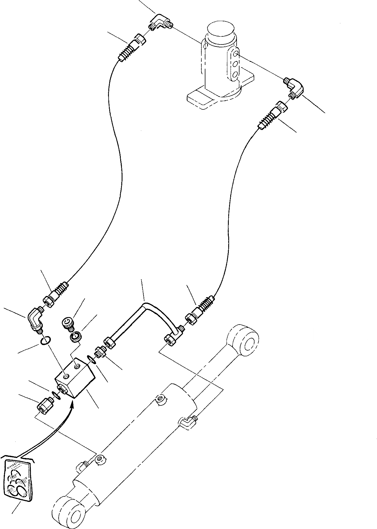Схема запчастей Komatsu PC20-7 - ГИДРОЛИНИЯ (ОТВАЛ ЛИНИЯ) РАБОЧЕЕ ОБОРУДОВАНИЕ