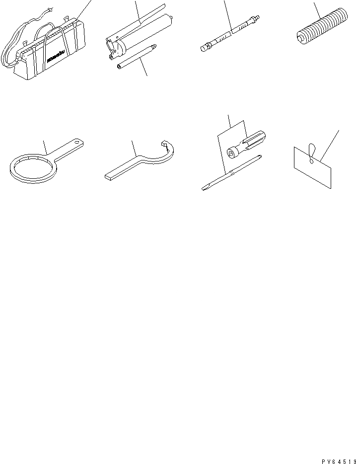 Схема запчастей Komatsu PC20MR-1 - ИНСТРУМЕНТ (АНГЛ.)(№-) АКСЕССУАРЫ