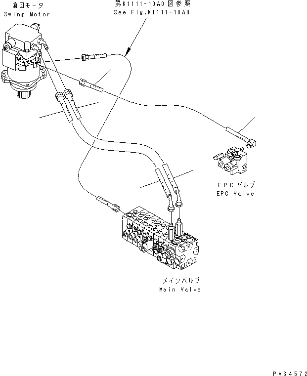 Схема запчастей Komatsu PC20MR-1 - ЛИНИЯ АКТУАТОРА (МОТОР ПОВОРОТА ШЛАНГИ¤ /) ГИДРАВЛИКА