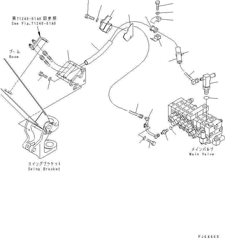 Схема запчастей Komatsu PC20MR-1 - НАВЕСНОЕ ОБОРУД-Е (-WAY) ГИДРАВЛИКА