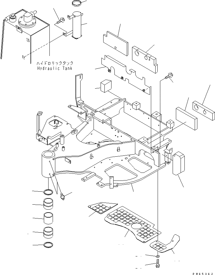 Схема запчастей Komatsu PC20MR-1 - ОСНОВНАЯ РАМА (ДЛЯ GEOМАЧТАER)(№7-) ОСНОВНАЯ РАМА И ЕЕ ЧАСТИ