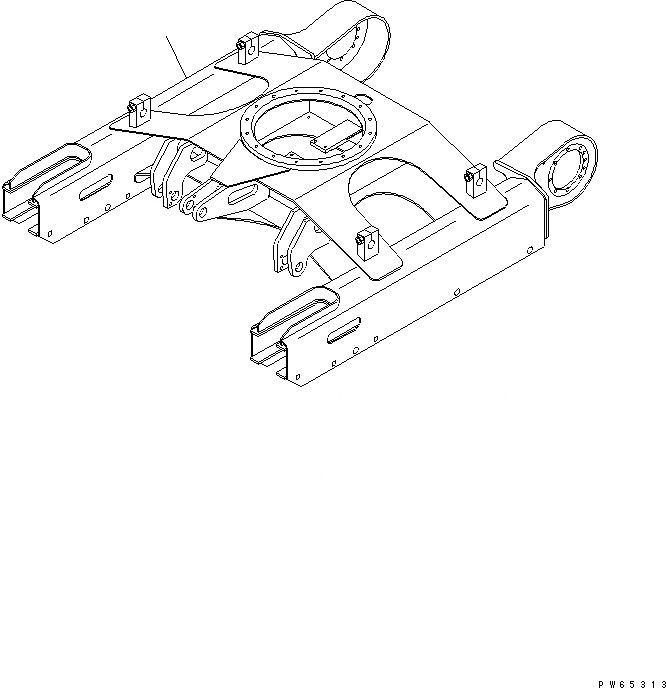 Схема запчастей Komatsu PC20MR-1 - ГУСЕНИЧНАЯ РАМА (LOTUS RHIZOME СПЕЦ-Я.) ХОДОВАЯ