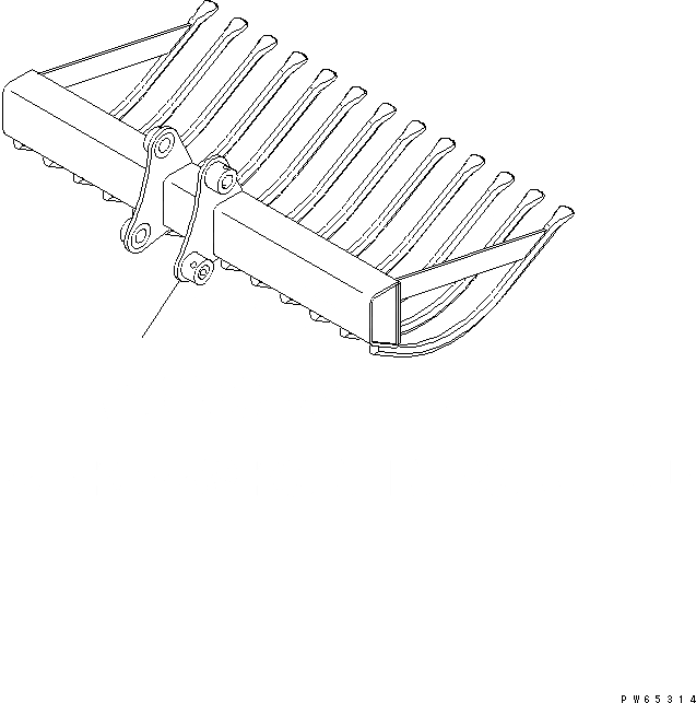 Схема запчастей Komatsu PC20MR-1 - КОВШ (LOTUS RHIZOME СПЕЦ-Я.) РАБОЧЕЕ ОБОРУДОВАНИЕ