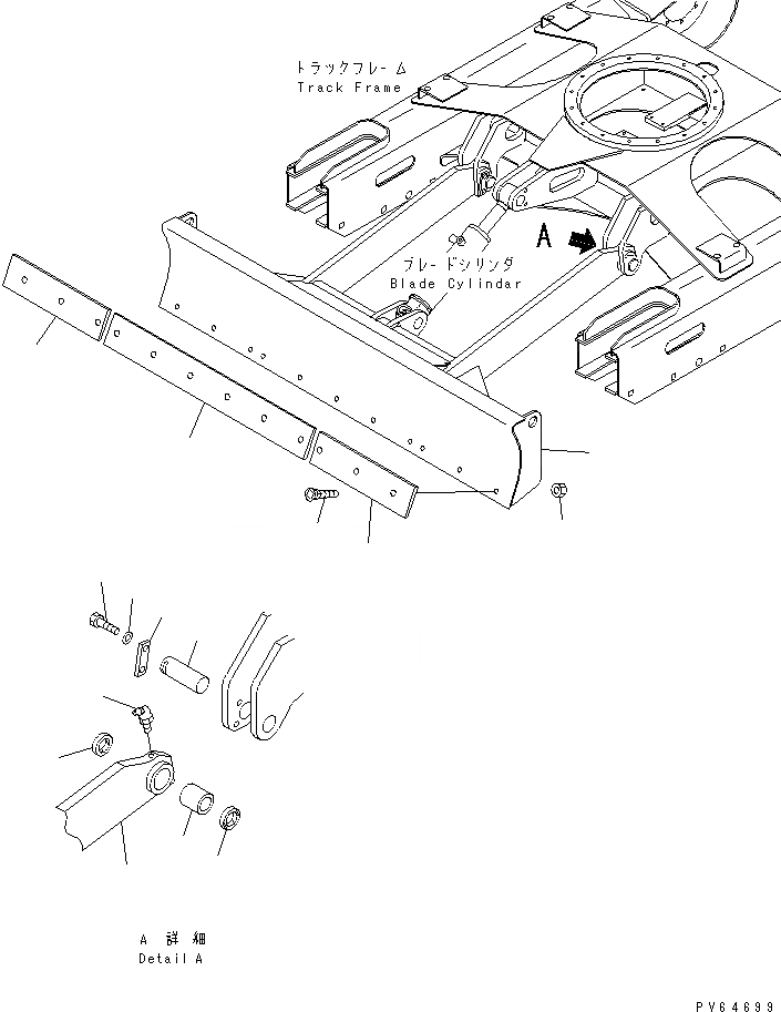 Схема запчастей Komatsu PC20MR-1 - ОТВАЛ (УСИЛ. ТИП) РАБОЧЕЕ ОБОРУДОВАНИЕ
