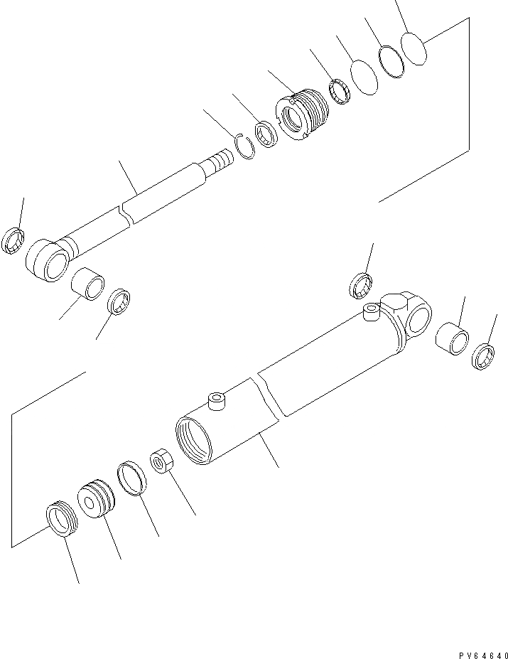 Схема запчастей Komatsu PC20MR-1 - ПОВОРОТН. ЦИЛИНДР (ВНУТР. ЧАСТИ) ОСНОВН. КОМПОНЕНТЫ И РЕМКОМПЛЕКТЫ