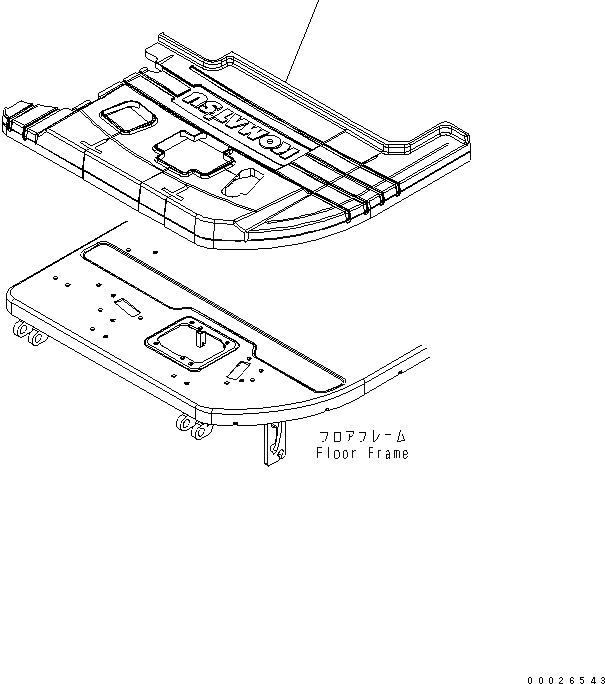Схема запчастей Komatsu PC20MR-2 - ПОКРЫТИЕ ПОЛА(НАВЕС) (С ОБОГРЕВ-ЛЕМ) ( НАВЕСН.ОБОРУД)(№8-) КАБИНА ОПЕРАТОРА И СИСТЕМА УПРАВЛЕНИЯ