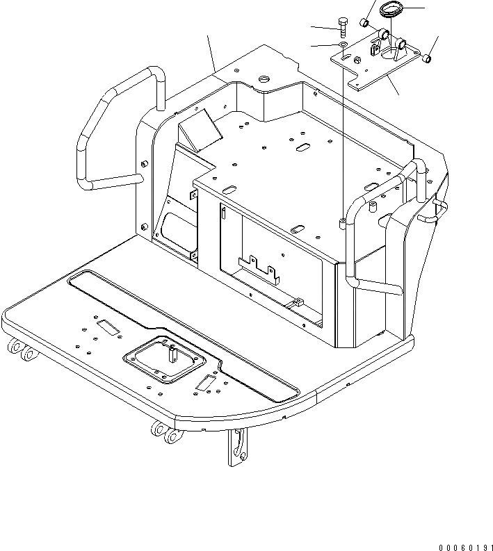 Схема запчастей Komatsu PC20MR-2 - ОСНОВН. КОНСТРУКЦИЯ (РАМА И ОСНОВ.) (НАВЕС + ОБОГРЕВАТЕЛЬ.)(№8-) КАБИНА ОПЕРАТОРА И СИСТЕМА УПРАВЛЕНИЯ