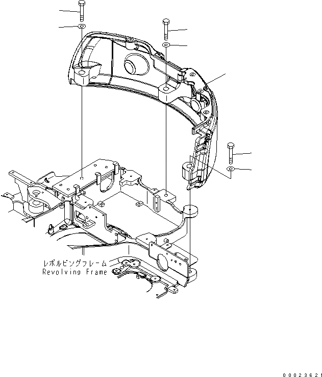 Схема запчастей Komatsu PC20MR-2-A - ПРОТИВОВЕС ЧАСТИ КОРПУСА